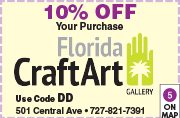 Special Coupon Offer for Florida CraftArt Gallery